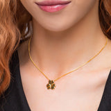 Lucky Shamrock / Clover Necklace in Silver with 24ct Gold