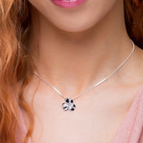 Lucky Shamrock / Clover Necklace in Silver