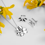 Lucky Shamrock / Clover Necklace in Silver