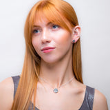 Full Bloom Rose Necklace in Silver