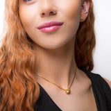 Sloth Necklace in Silver with 24ct Gold