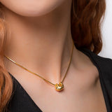 Sloth Necklace in Silver with 24ct Gold