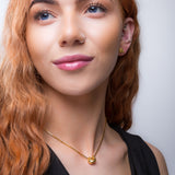 Sloth Necklace in Silver with 24ct Gold