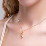 Climbing Squirrel Necklace in Silver with 24ct Gold