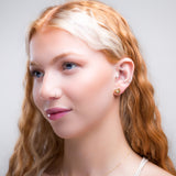 Miniature Squirrel Stud Earrings in Silver with 24ct Gold