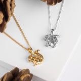 Miniature Squirrel Necklace in Silver