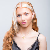 Stingray Hook Earrings in Silver with 24ct Gold