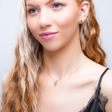 Miniature Manta Ray / Stingray Necklace in Silver with 24ct Gold