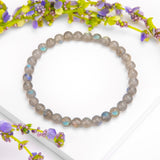 Stretch Bead Bracelet in Labradorite