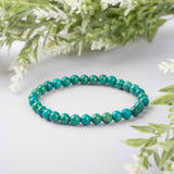 Stretch Bead Bracelet in Natural Tibetan Turquoise