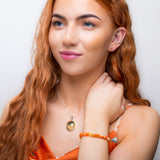 Stretch Bead Bracelet in Carnelian.