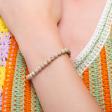 Stretch Bead Bracelet in Lotus Seed