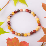 Stretch Bead Bracelet in Mookaite Jasper