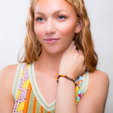 Stretch Bead Bracelet in Mookaite Jasper