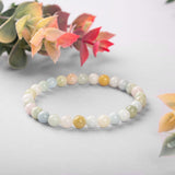 Stretch Bead Bracelet in Morganite