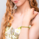 Stretch Bead Bracelet in Peridot