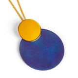 Double Disc Necklace in Titanium & Sterling Silver with 24ct Gold