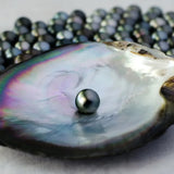 BIG & BOLD Tahitian Black Mother of Pearl Necklace - Natural Designer Gemstone