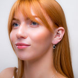 Classic Teardrop Hook Earrings in Silver and Black Onyx