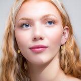 Classic Teardrop Hook Earrings in Silver and Yellow