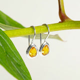 Classic Teardrop Hook Earrings in Silver and Yellow
