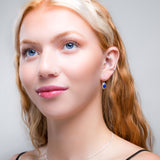 Classic Teardrop Hook Earrings in Silver and Lapis Lazuli