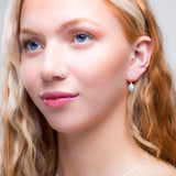 Classic Teardrop Hook Earrings in Silver and Larimar