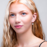 Classic Teardrop Hook Earrings in Silver and Moonstone