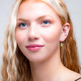 Classic Teardrop Hook Earrings in Silver and Peridot