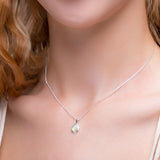 Classic Teardrop Necklace in Silver and Ethiopian Opal