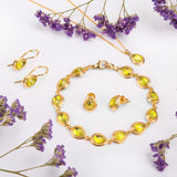 Classic Teardrop Necklace in Silver 24ct Gold & Peridot