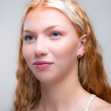 Classic Teardrop Stud Earrings in Silver and Tiger's Eye