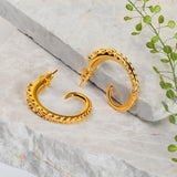 Octopus Tentacle Earrings in Sterling Silver with 24ct Gold