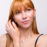 Textured Circle Ring in Sterling Silver