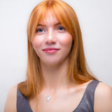 Textured Heart Necklace in Silver