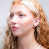 Butterfly Stud Earrings in Titanium & Sterling Silver with 24ct Gold