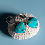 Kingsman Mohave Turquoise Heart  Earrings - Natural Designer Gemstones