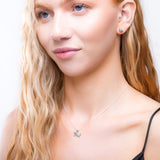 Miniature Sea Turtle Necklace in Silver