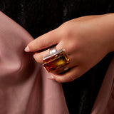 'Dare to wear it' Unapologetic Baltic Amber and Silver Ring in Silver