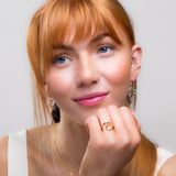 Simple Wave Ring in Silver with 24ct Gold