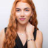 Weaved Bangle in Silver and Lapis Lazuli