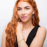 Weaved Bangle in Silver and Peridot