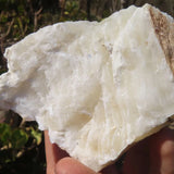 'Pure Snow' White Dendritic Opal Statement Ring - Natural Designer Gemstone