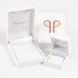 Square Stud Earrings in Silver and Cognac Amber