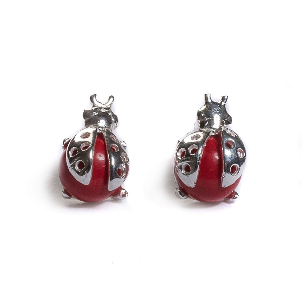 Little Ladybird Stud Earrings Silver