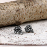 Tiny Hedgehog Stud Earrings in Silver