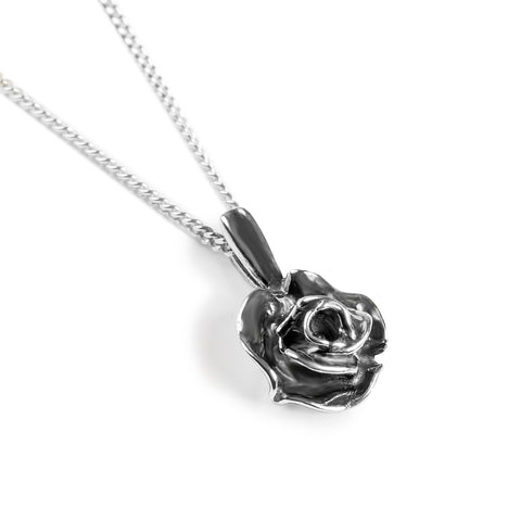 Rose Necklace in Silver