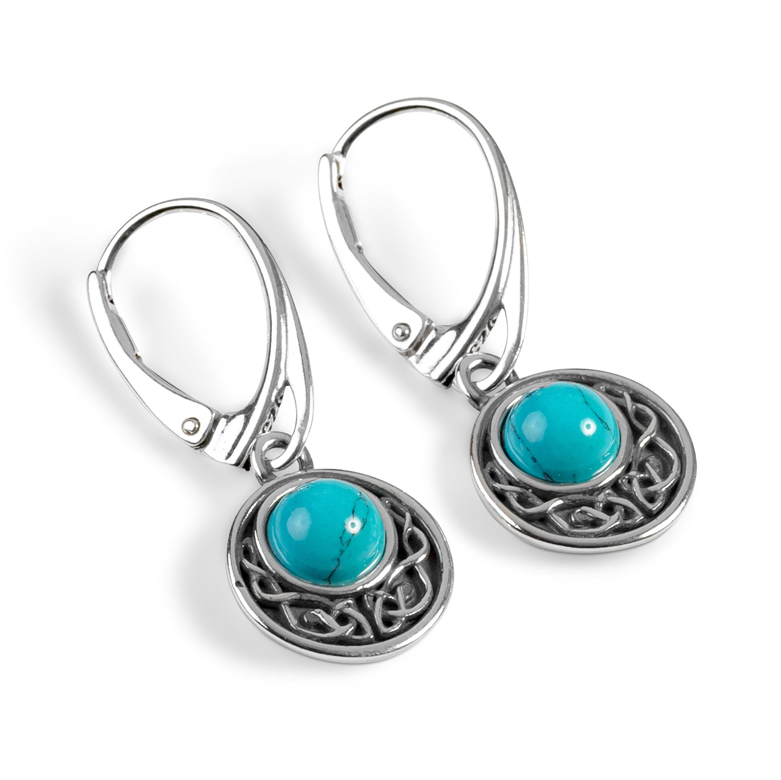 Celtic Circle Earrings Silver