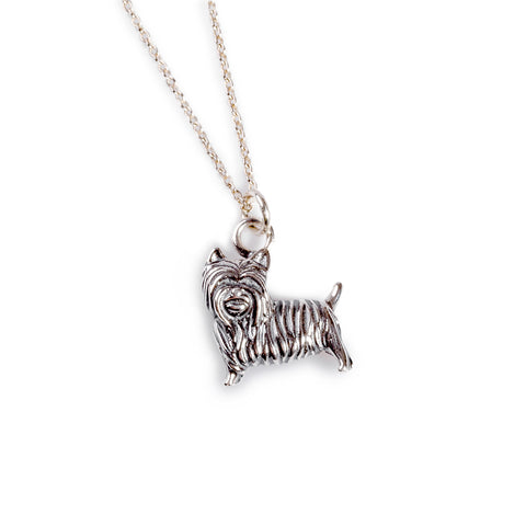Yorkshire / West Highland / Scottish Terrier Dog Necklace in Silver