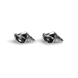 Sea Shell / Seashell Stud Earrings in Silver